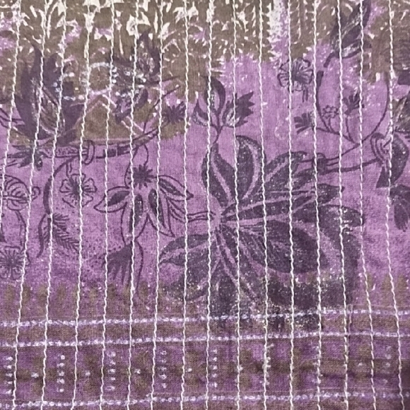 Lightweight Cotton Vintage Button-up Reversible Shirt Festival Shacket Jacket - Picture 5 of 12